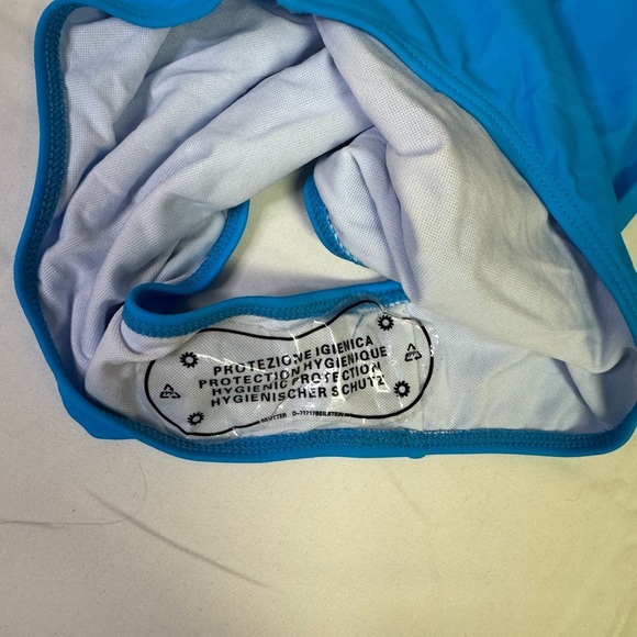 Sky Blue One-Piece Swimsuit with Wide Straps - Picture 8 of 8